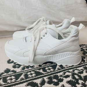 Nasty Gal Krush Chunky white sneakers
